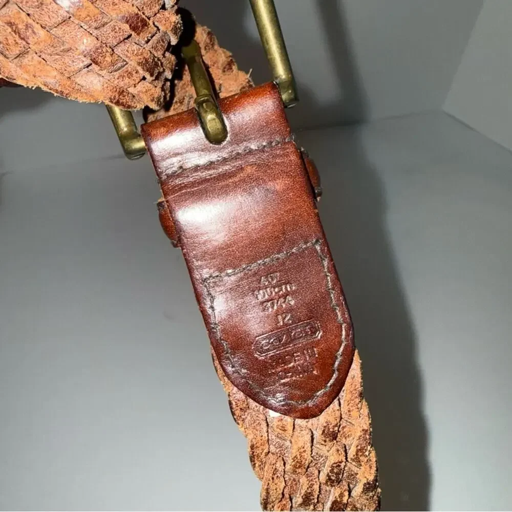 VINTAGE COACH leather braided classic work wear belt 40
